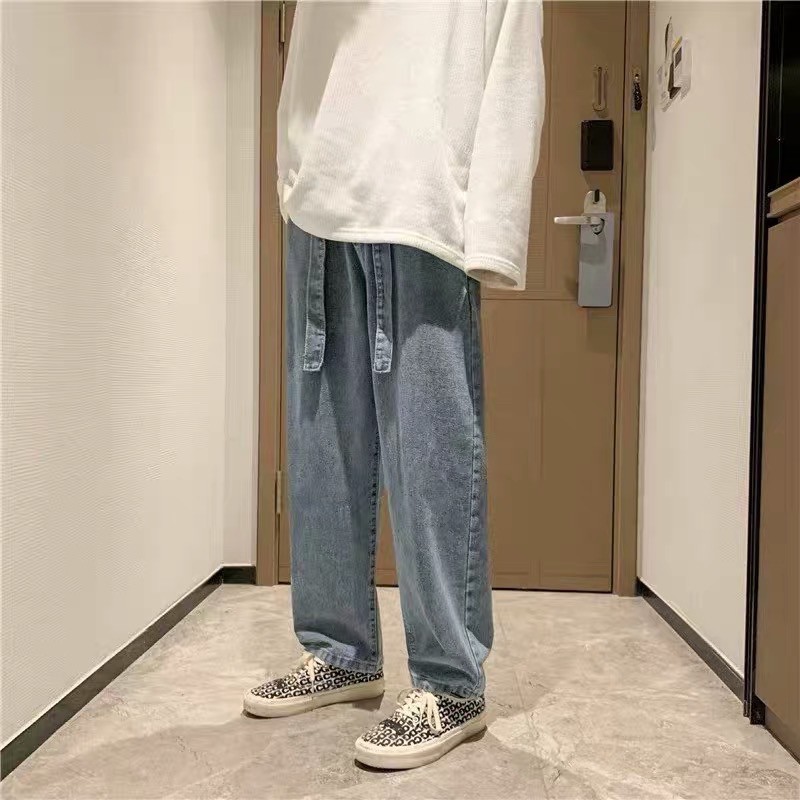 [HOT TREND 2022] Quần Jean dáng suông TẶNG kèm dây lưng siêu chất -Q8- Form rộng Unisex nam nữ