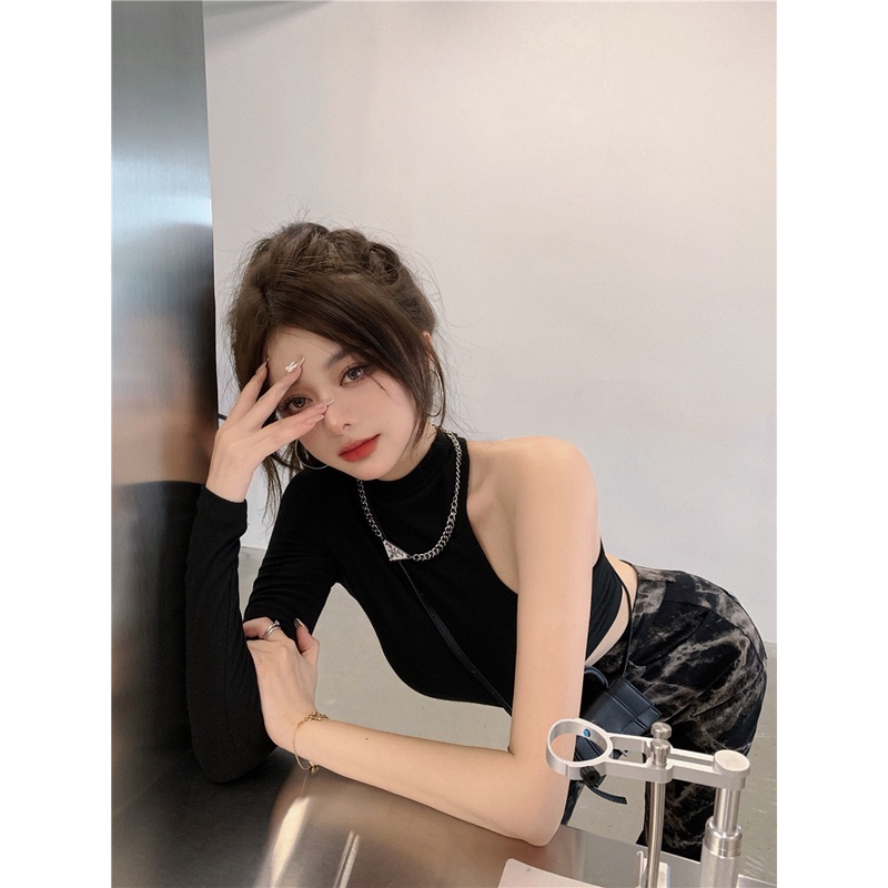 Áo thun kiểu nữ tay lệch Emilyshop ulzzang