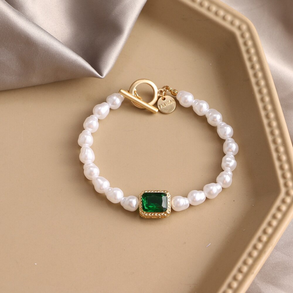 Vòng đeo tay mạ vàng đính hạt ngọc trai giả phong cách Boho thời trang dành cho nữ | BigBuy360 - bigbuy360.vn