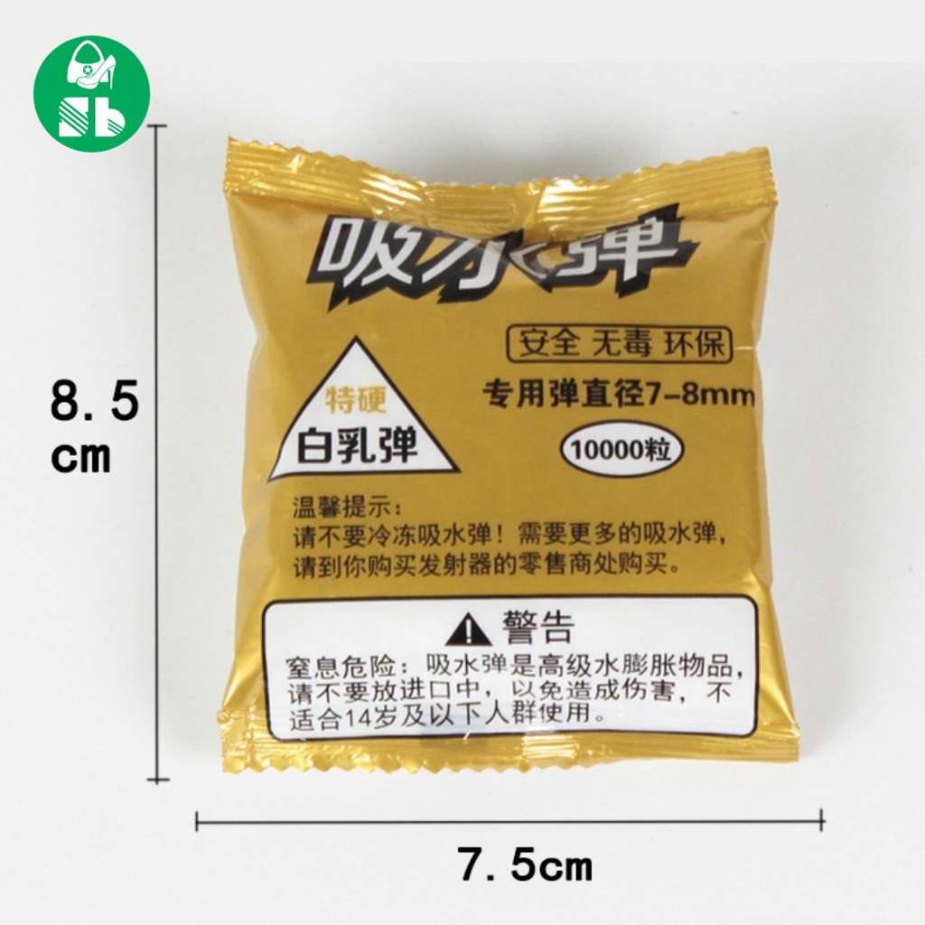 Gói 10.000 hạt tinh thể ngâm nước GOLD trồng cây trang trí bể cá kích cỡ 7mm 8mm