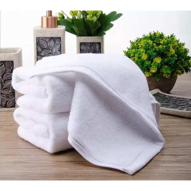 Khăn mặt màu trắng khách sạn xuất xưởng 35cmx75cm 140g