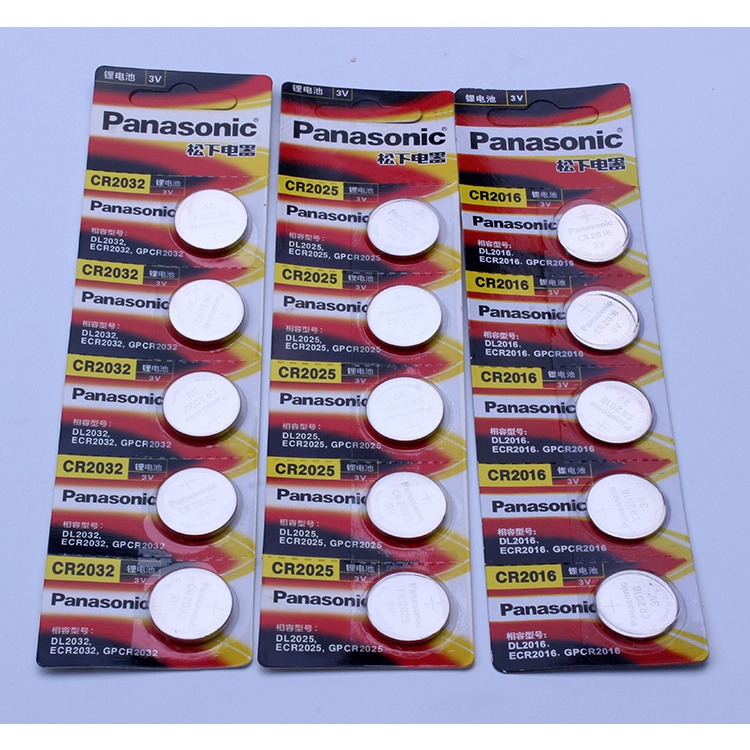 Pin cúc áo Panasonic CR1220 CR1616 CR1620 CR1632 CR2016 CR2025 CR2032 Lithium 3V Made in Indonesia