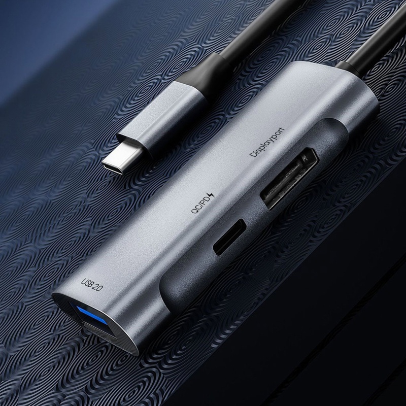 Thiết Bị Sạc Nhanh USB Hub 3 Trong 1 Giao Diện 0 4K 60Hz 480Mbps 60W PD