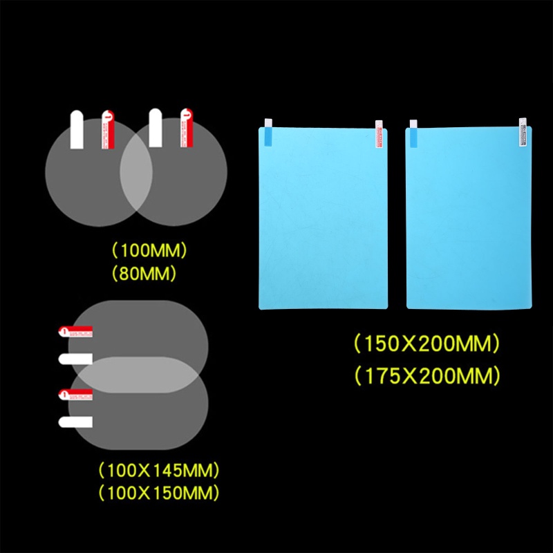 Bộ 2 Miếng Phim Trong Suốt Dán Bảo Vệ Kính Chiếu Hậu Xe Hơi Chống Sương Mù / Nước Mưa