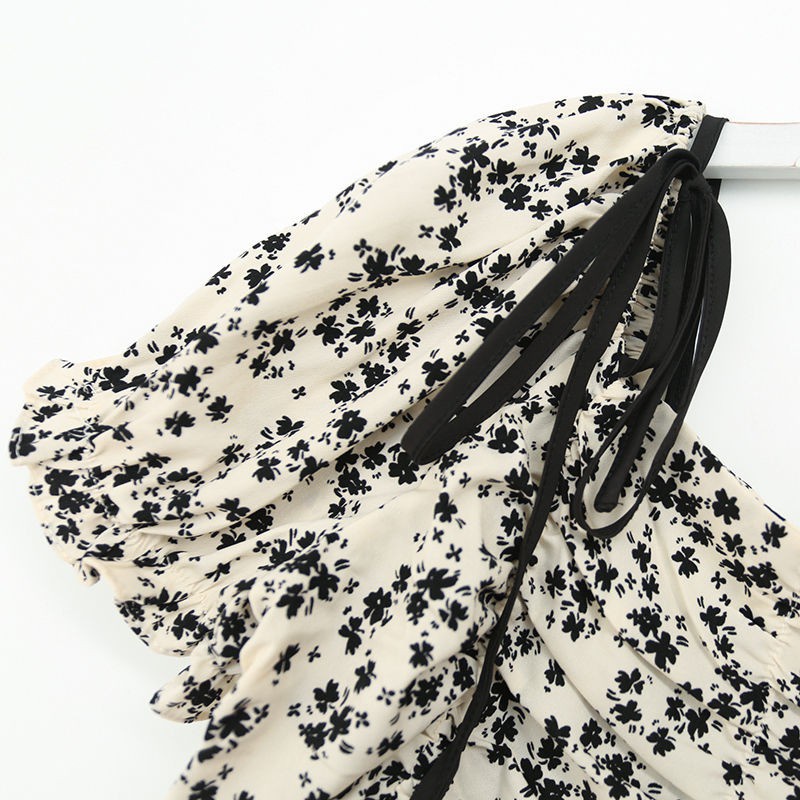 Áo Voan Hoa Tay Phồng Dáng Ngắn Phong Cách Pháp Thời Trang Mùa Hè Mới Cho Nữ Mm2021