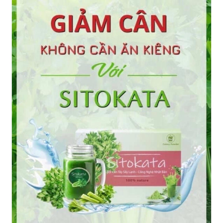 Bột cần tây Giảm cân đẹp da giảm mỡ Cân bằng nội tiết tố nữ Hộp 100gr 20 gói