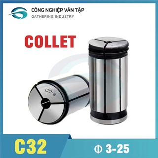 Collet Thẳng C32, Collet trụ SC32 Cho Máy Tiện CNC, Máy Khắc, Máy phay hàng chính hãng, chất lượng cao