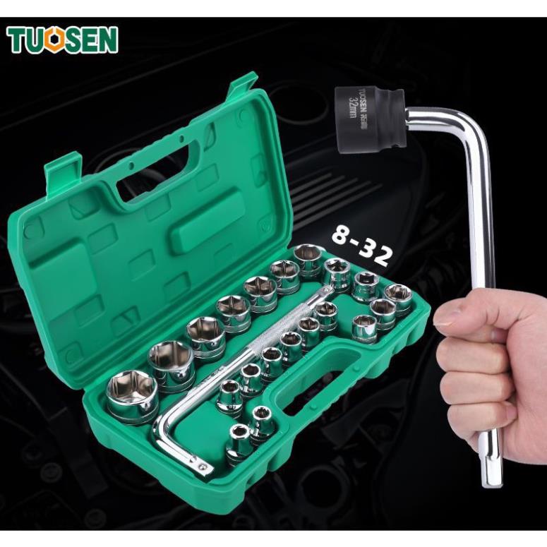 Bộ 21 chi tiết đầu khẩu với thanh chữ L 10inch - Một sản phẩm của TUOSEN
