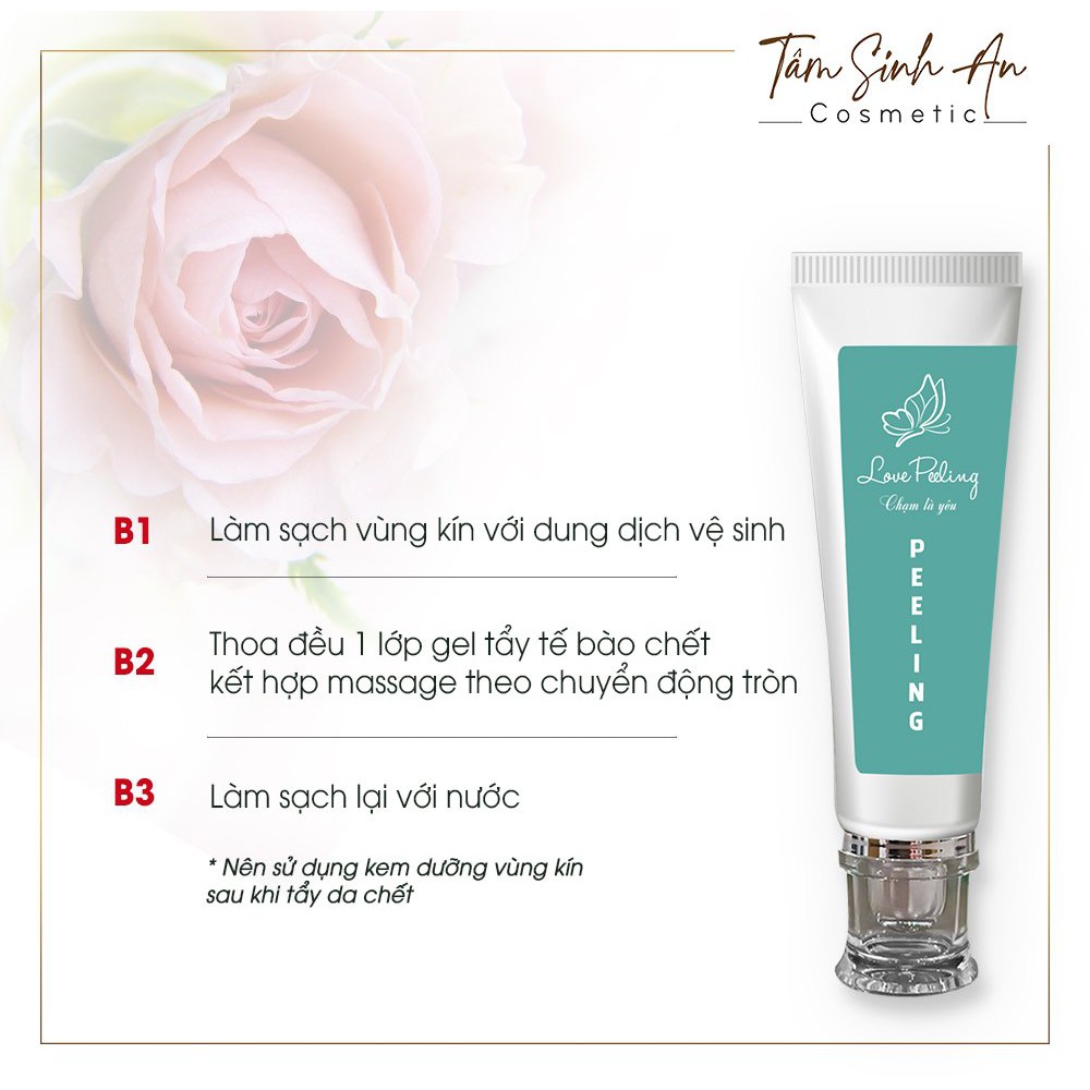 Kem Tẩy Da Chết Vùng Kín  Loại Bỏ Hoàn Toàn Tế Bào Chết Toàn Thân - LOVE PEELING - Tâm Sinh An Cosmetic