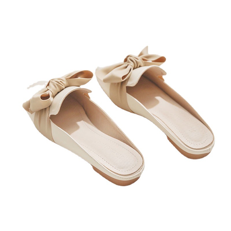 Big Size 35-43 Dép sục nữ XIELUAIZTA mũi nhọn hở gót cao 1cm nhiều màu