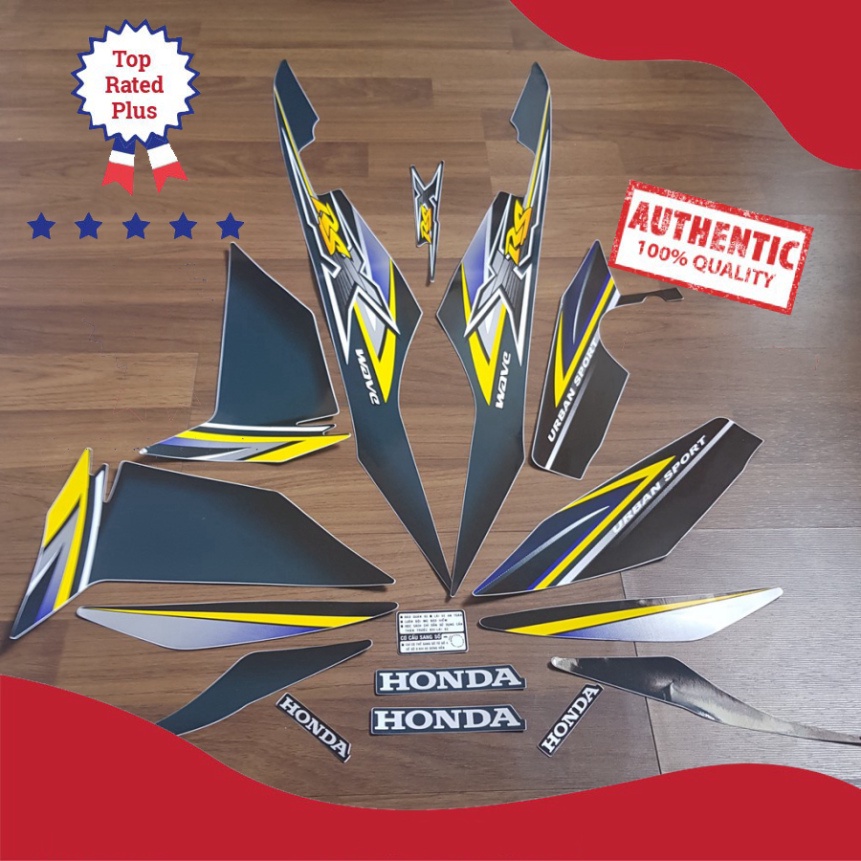 [HCM XẢ KHO MÙA DỊCH] BỘ TEM RỜI 3 LỚP DÁN FULL XE HONDA WAVE RSX 100 HÀNG CAO CẤP