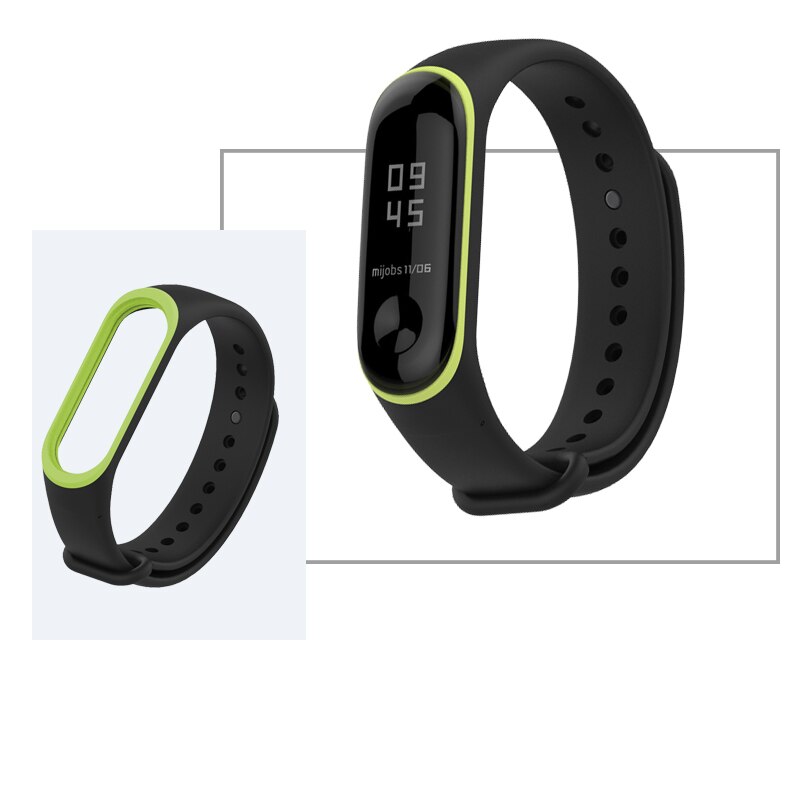 XIAOMI Dây Đeo Thay Thế Chất Liệu Silicon Màu Trơn Cho Mijobs Mi Band 3 4 Mi Band 5