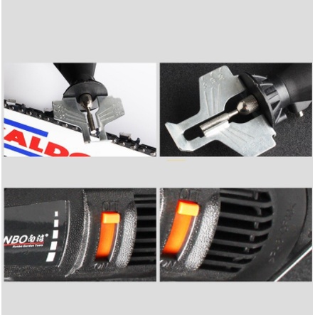 Máy mài dũa dây xích kèm 10 đầu dũa hợp kim