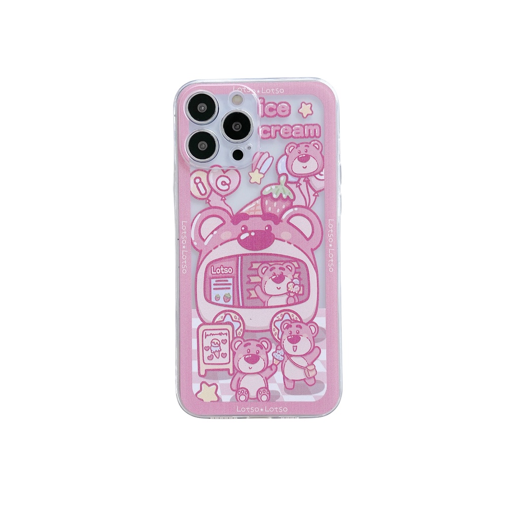 Ốp Điện Thoại Chống Sốc Họa Tiết Gấu Hồng Hoạt Hình Cinnamoroll Dễ Thương