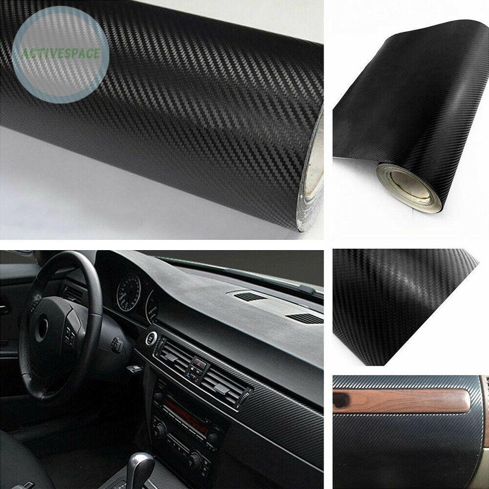 FENDER Đề can vinyl sợi carbon 3D màu đen chất lượng cao trang trí xe hơi