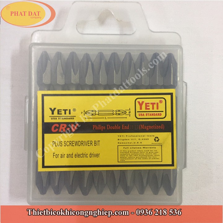 Hộp 10 đầu vặn vít YETI hàng loại 1