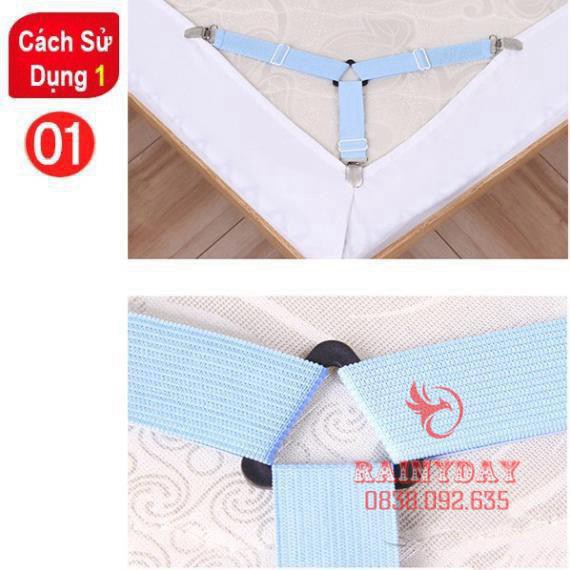 [FreeShip - LOẠI 1] Bộ kẹp ga giường cao cấp - kẹp drap giường nệm giữ cố định chống xê dịch tụt góc