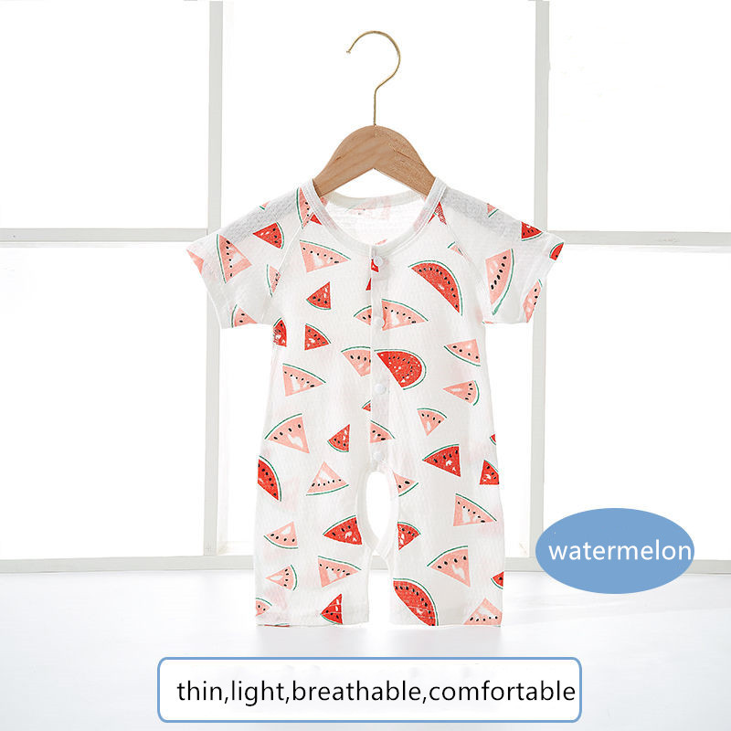 Áo liền quần tay ngắn in họa tiết xinh xắn cho trẻ em