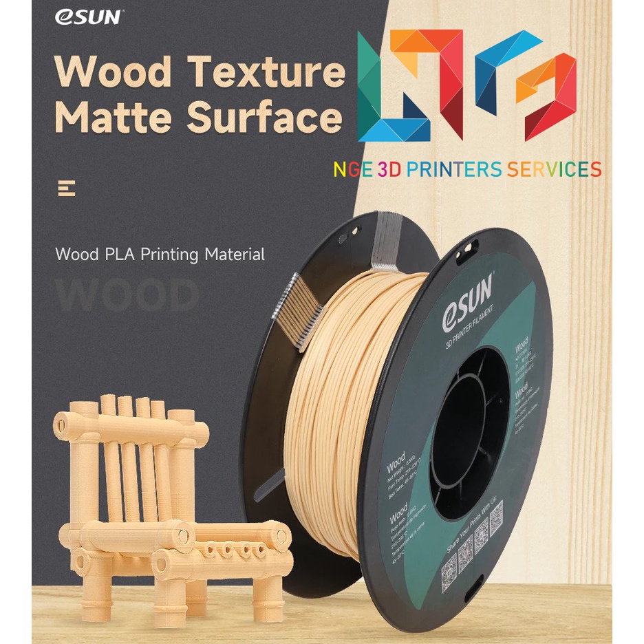 Nhựa in 3d eSun Wood Natural màu Gỗ tự nhiên 0.5kg/Cuộn