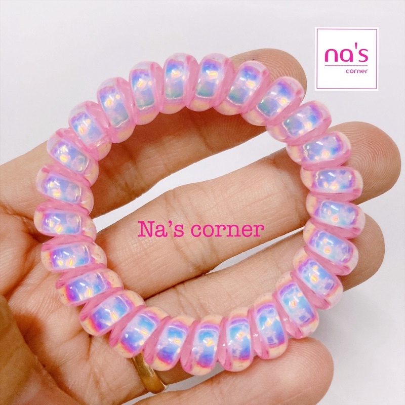 Cột tóc lò xo / buộc tóc lò xo ánh nhũ trong thời trang