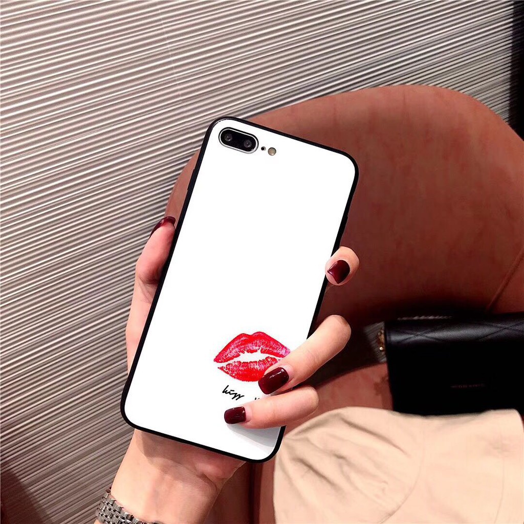 Ốp Lưng iphone Kính Kiss Me dành cho ip 6 đến 14promax - k160