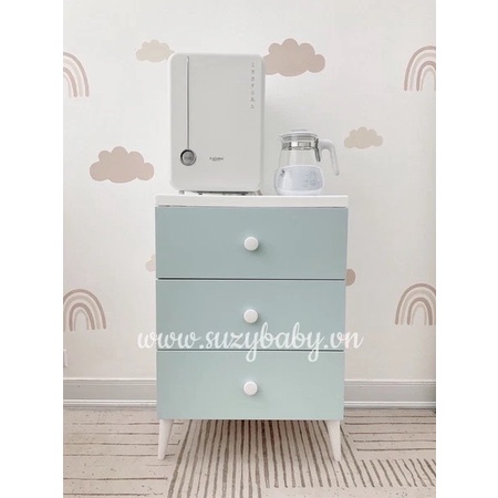 Tủ nhựa ngăn kéo MONMON 3 tầng, tủ đựng quần áo đồ dùng trẻ em 85x40x58cm - Suzy Baby