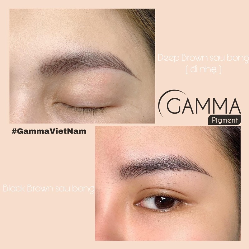 Mực chân mày gamma, mực nước phun sợi chân mày