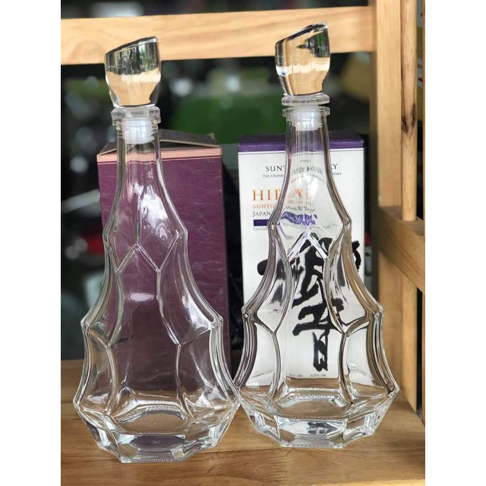 Bình đựng Rượu Kiểu Cây Thông 500ML, Vỏ Chai Rượu Đẹp