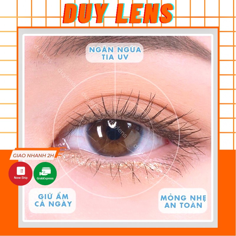 Lens mắt cận trong suốt - Kính áp tròng cận không màu hạn 1 năm - Lens Hàn chống tia UV 1-10 độ cho mắt nhạy cảm