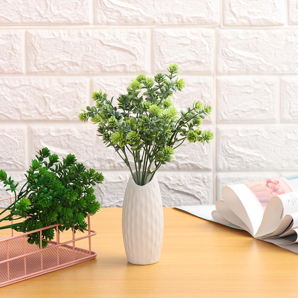 LAKAMIER Set 7 Nhánh 28 Lá Cây Nhân Tạo Trang Trí Mới