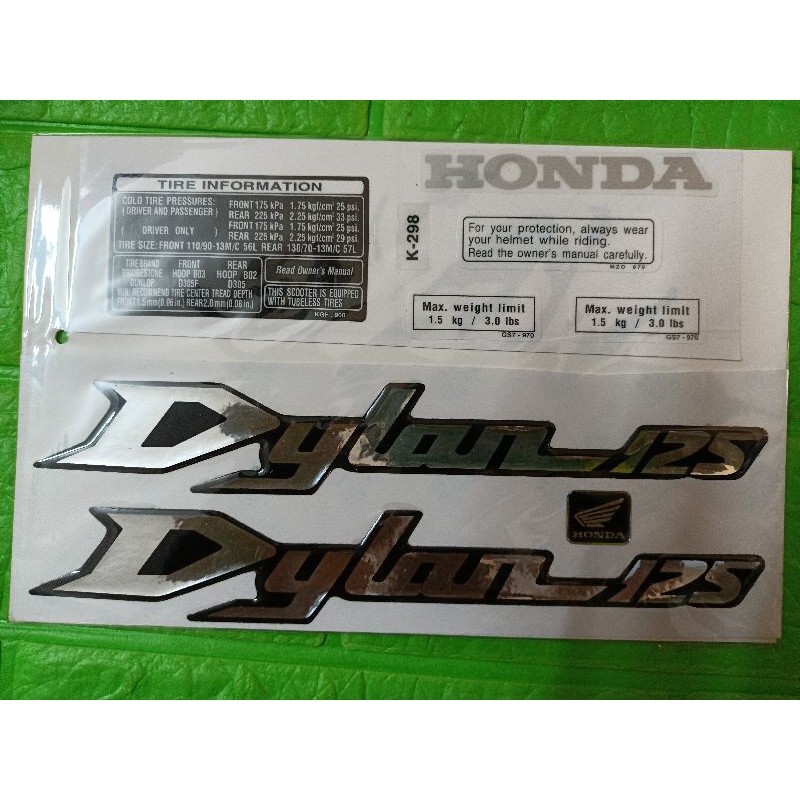 Bộ tem nổi xe Dylan 125 new