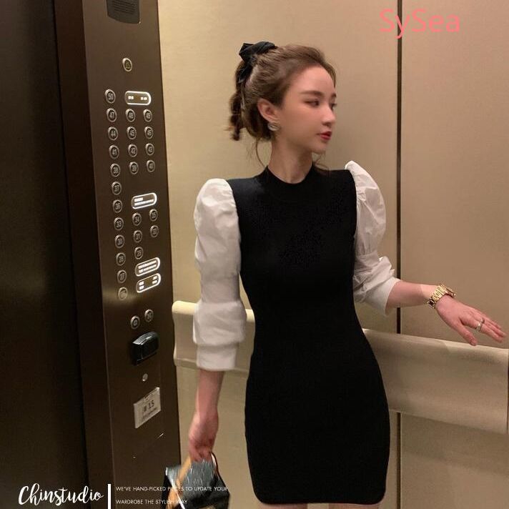 Đầm/áo dài tay phong cách retro thời trang mùa thu nữ tính thanh lịch