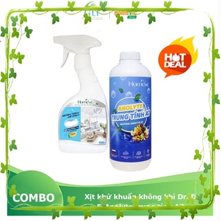 Xịt kháng khuẩn không khí 500ml và Anolyte trung tính A7 1L