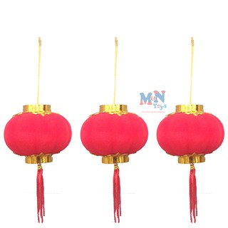 Combo 5 quả cầu đỏ có móc hút dính kính trang trí Tết