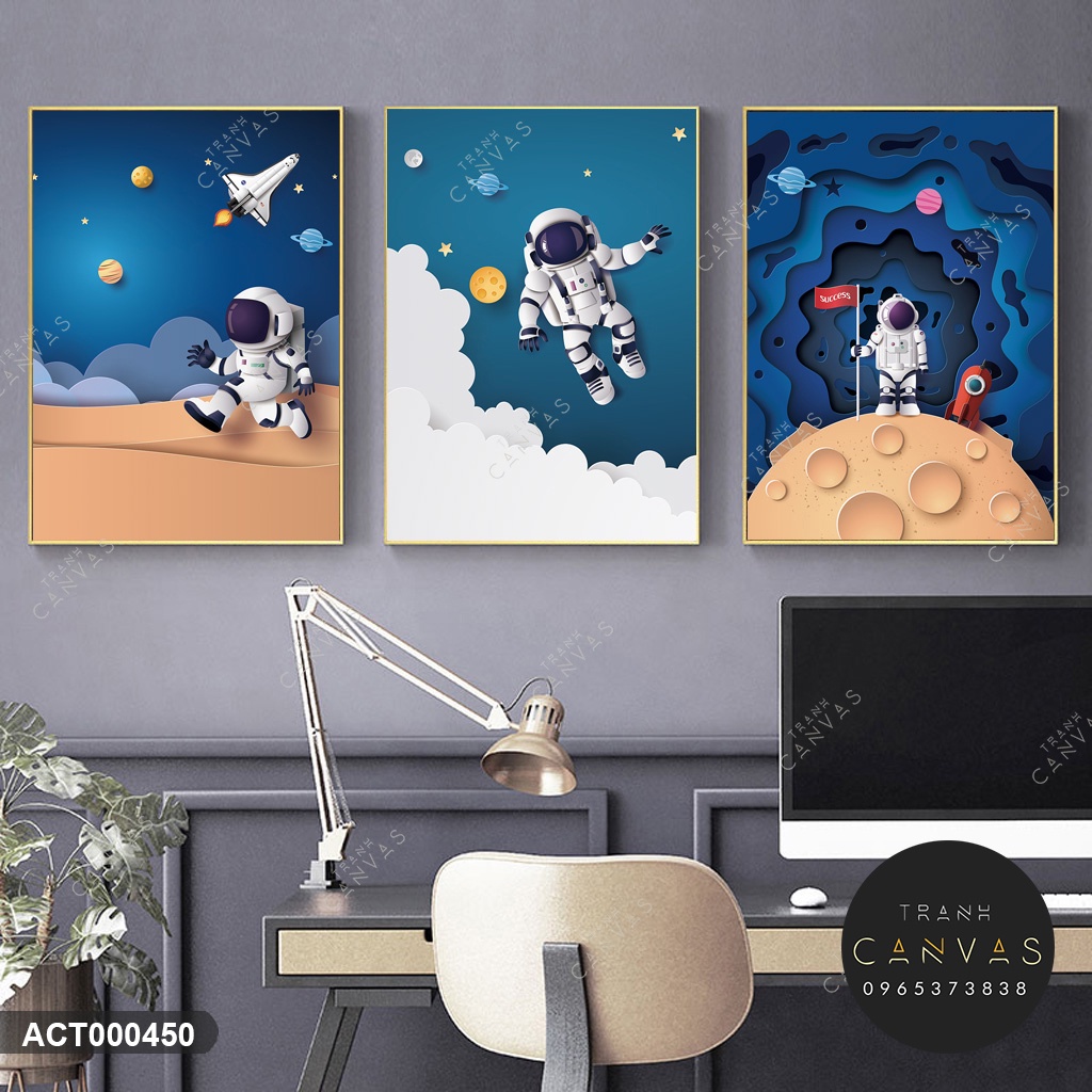 Tranh canvas treo tường phòng Bé Trai siêu dễ thương