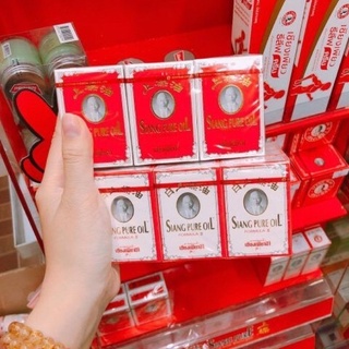 Bộ 6 chai dầu gió thái lan Siang pure oil ông già đỏ đủ size, Dầu thái lan chính hãng ông già 3cc 7cc và 25cc