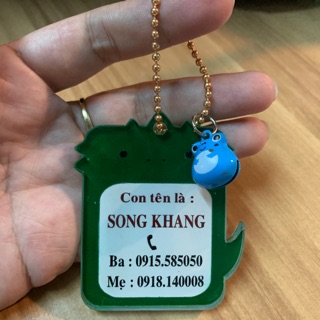 Bảng Tên Treo Cặp Cho Bé ( 1 mặt )