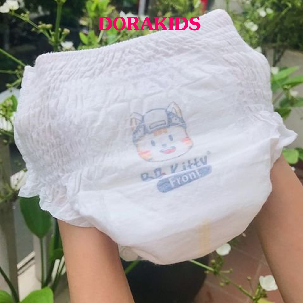 Lẻ miếng tã dán/quần BB Kitty nội địa Trung cho bé từ 2-18kg (Dùng thử)