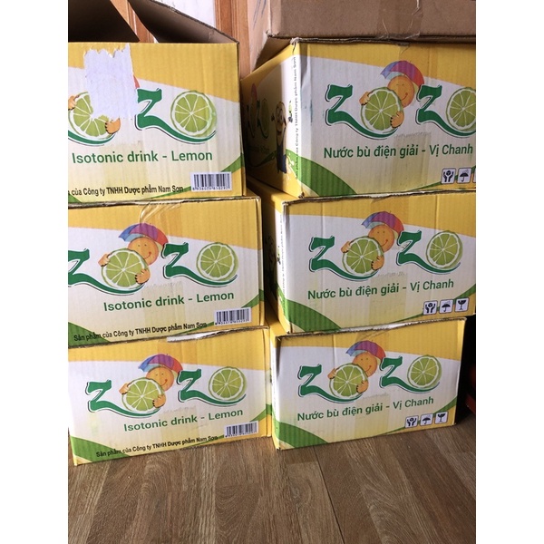 thùng 24 chai zozo bù điện giải vị chanh