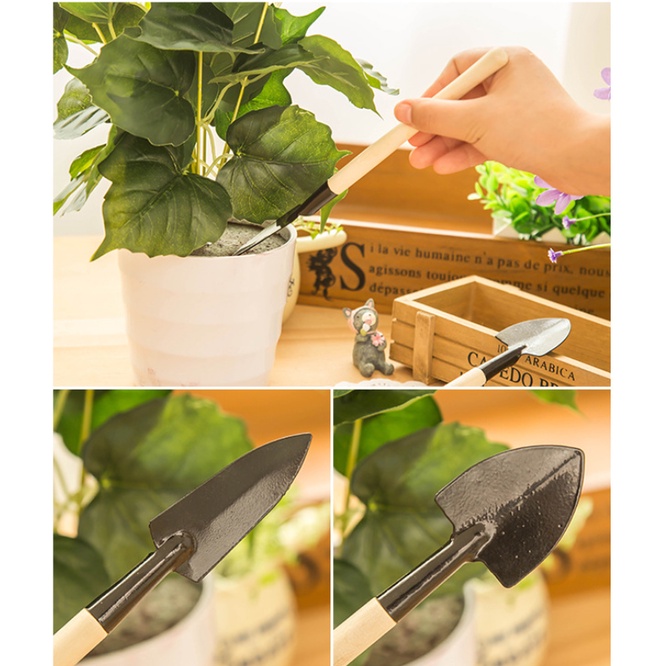 Bộ 3 Dụng Cụ Làm Vườn - Đồ Chơi Phụ Kiện Mini Dễ Thương Decor 1R
