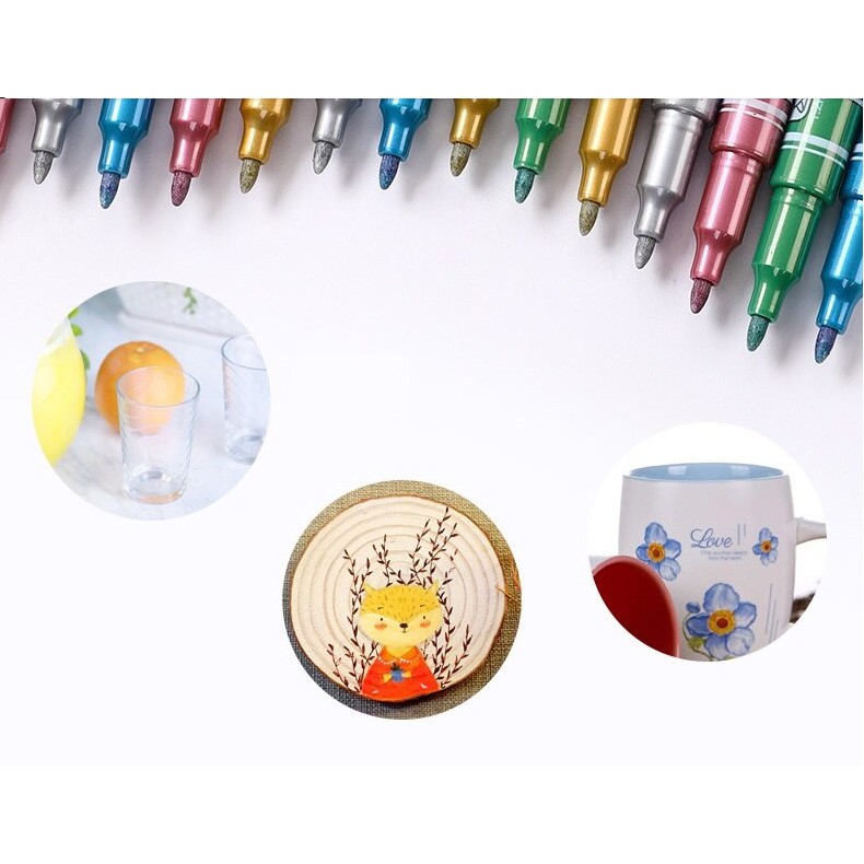 Bút nhũ viết thiệp ngòi 1.2mm viết thiệp,trang trí lưu bút nhiều màu