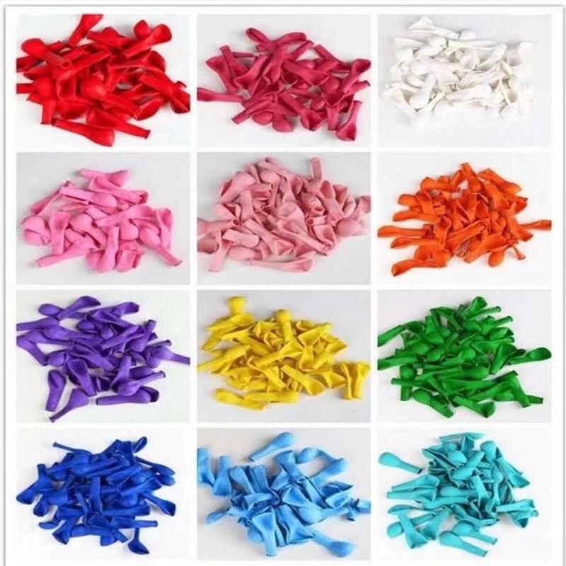 Combo 200 xác bóng bay pastel 5 inch 12cm đầy đủ các màu PT01