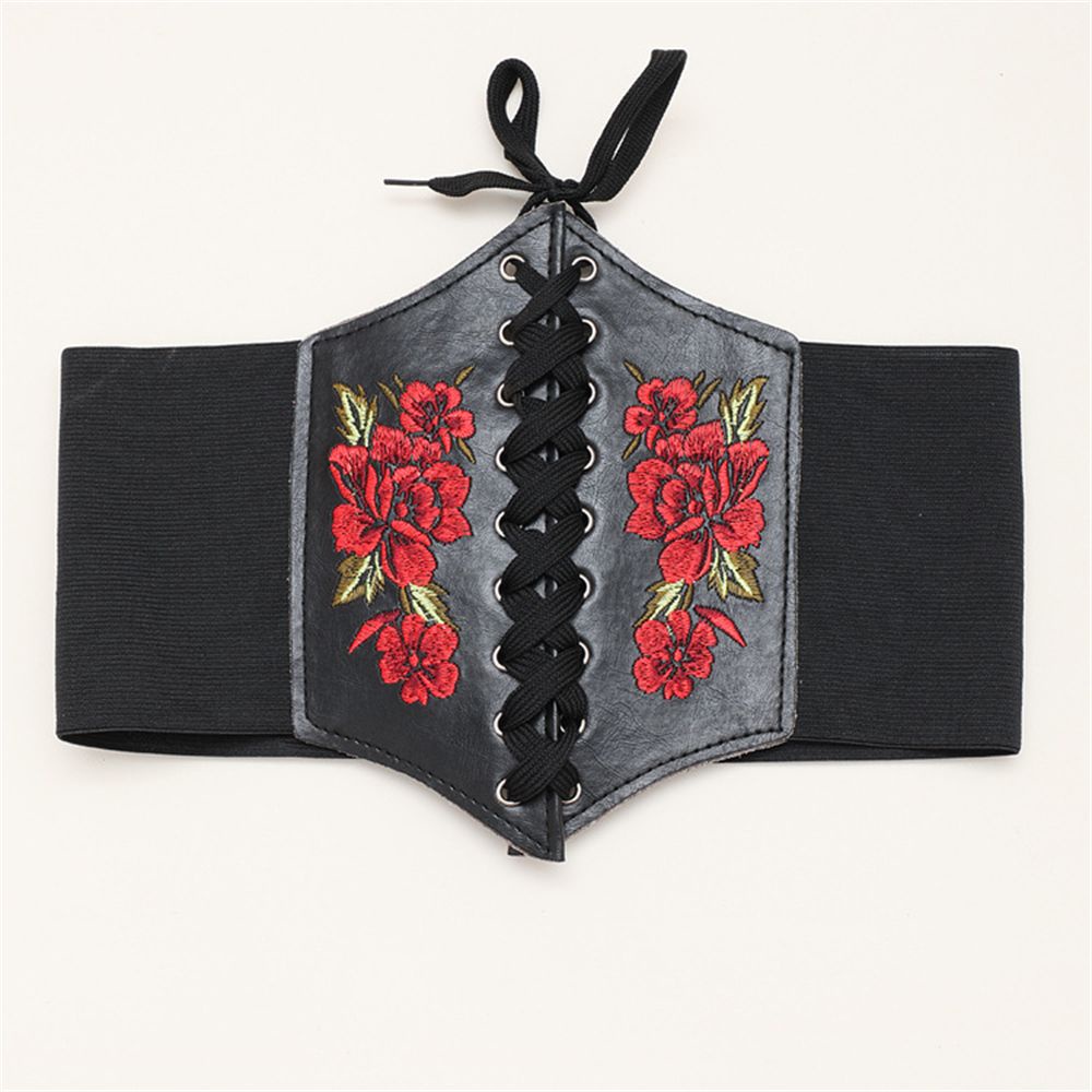 Đai nịt bụng corset da bản to co giãn có thể kéo dài thiết kế thời trang dành cho nữ