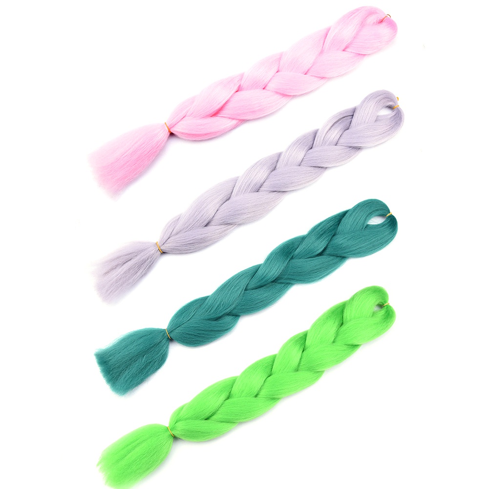 Tóc Giả Thắt Bím Nhuộm Ombre Thời Trang Cho Nữ