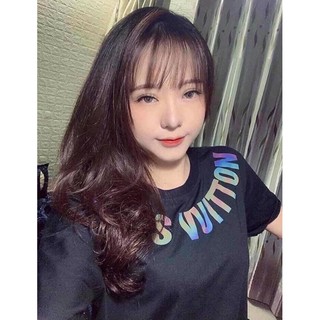 Áo phông cổ tròn dập chữ phản quang