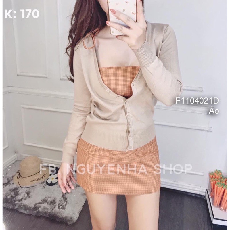 Áo khoác len nút bọc cổ tim hàng nhập chuẩn đẹp!