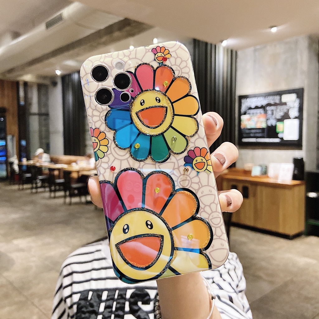 Ốp Điện Thoại Mềm Hình Hoa Hướng Dương 3D Cho iPhone 14 Pro Max 14 Plus 13 Pro Max 12 Pro Max 12 Mini 11 Pro Max 7 8 Plus SE 2020 Xs Max XR