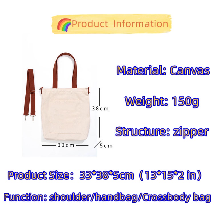 Chibi Túi Đeo Chéo Vải canvas Có Khóa Kéo Họa Tiết Hoạt Hình maruko Dễ Thương