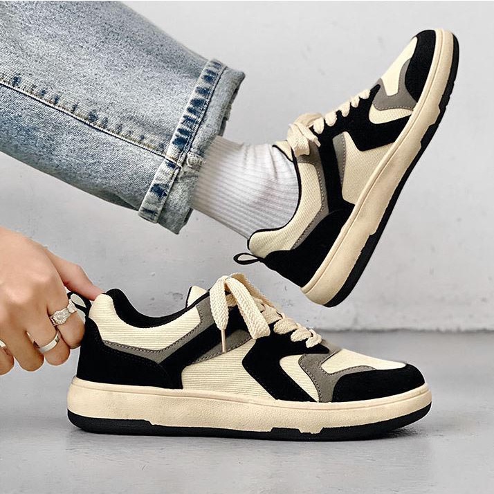 Giày thể thao sneaker nam D107, phong cách trẻ trung năng động, đế cao su non đi cực êm