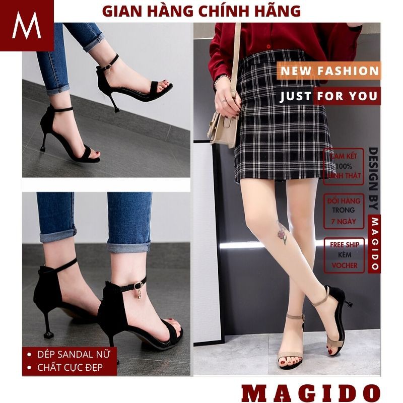 (MUA 1 TẶNG 5+ ẢNH THẬT)sandal cao ghót 7 phân giầy sandal cao ghót nữ ,7-10p cực chất, phong cách hàn quốc MAGIDO
